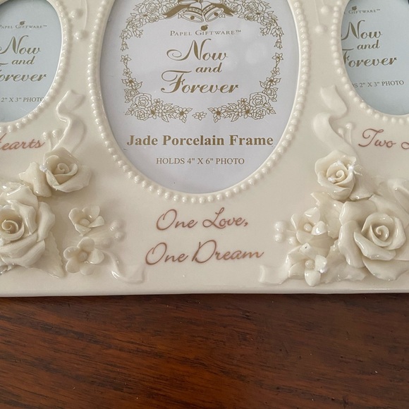 Cream Jade Porcelain Wedding Frame - Picture 5 of 7